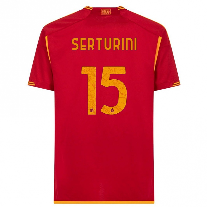 Enfant Football Maillot Annamaria Serturini #15 Rouge Tenues Domicile 2023/24 Canada