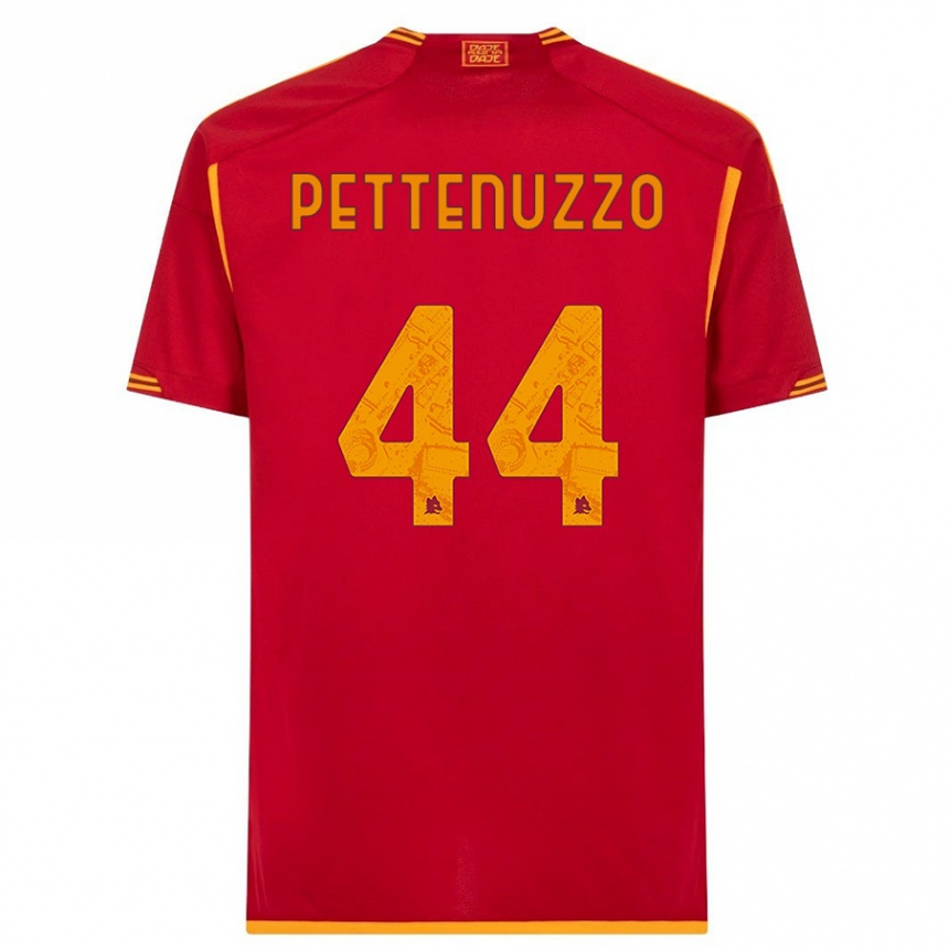 Enfant Football Maillot Tecla Pettenuzzo #44 Rouge Tenues Domicile 2023/24 Canada