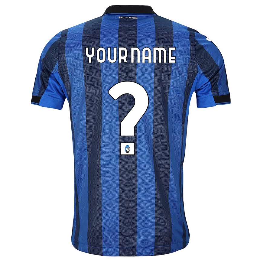 Kids Football Your Name #0 Black Blue Home Jersey 2023/24 T-Shirt Canada