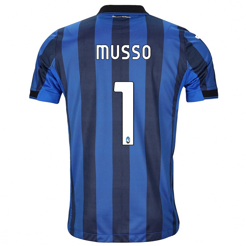 Enfant Football Maillot Juan Musso #1 Noir Bleu Tenues Domicile 2023/24 Canada