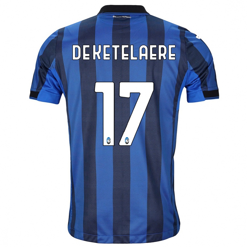 Kids Football Charles De Ketelaere #17 Black Blue Home Jersey 2023/24 T-Shirt Canada