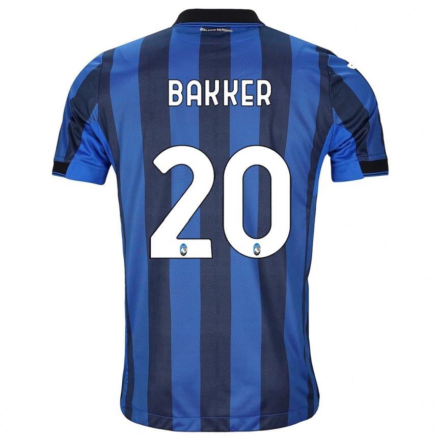 Kids Football Mitchel Bakker #20 Black Blue Home Jersey 2023/24 T-Shirt Canada