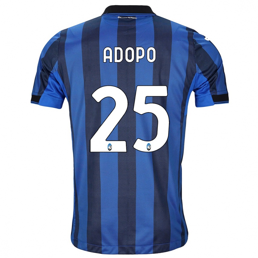 Kids Football Michel Adopo #25 Black Blue Home Jersey 2023/24 T-Shirt Canada