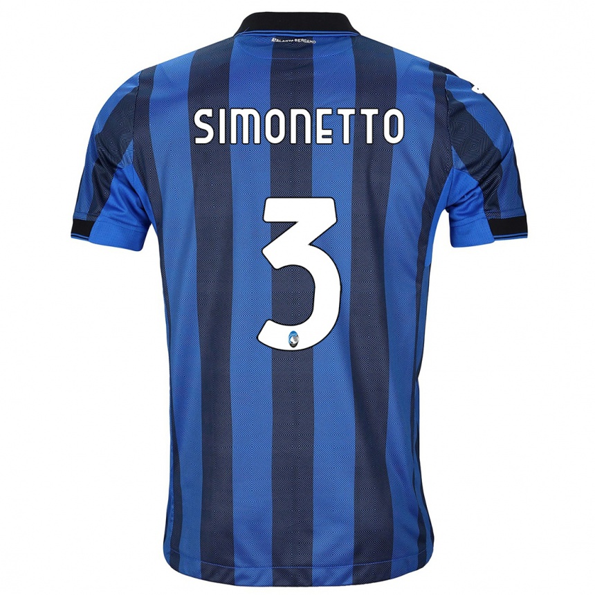 Enfant Football Maillot Federico Simonetto #3 Noir Bleu Tenues Domicile 2023/24 Canada