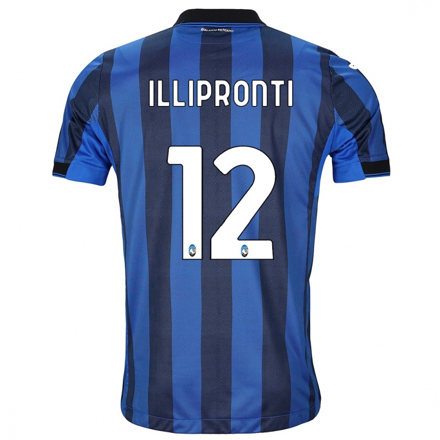 Enfant Football Maillot Filippo Illipronti #12 Noir Bleu Tenues Domicile 2023/24 Canada