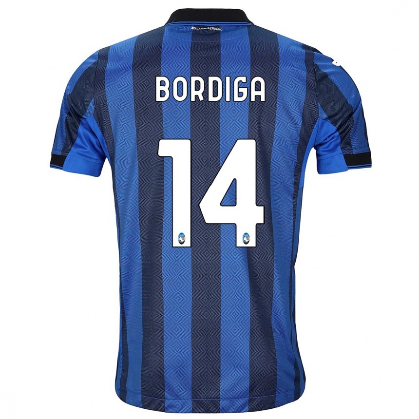 Kids Football Michele Bordiga #14 Black Blue Home Jersey 2023/24 T-Shirt Canada