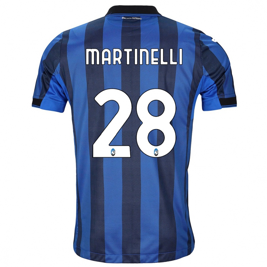 Kids Football Gabriel Martinelli #28 Black Blue Home Jersey 2023/24 T-Shirt Canada