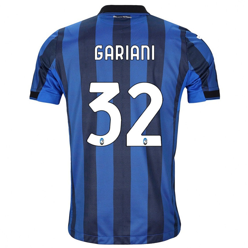 Enfant Football Maillot Niccolò Gariani #32 Noir Bleu Tenues Domicile 2023/24 Canada