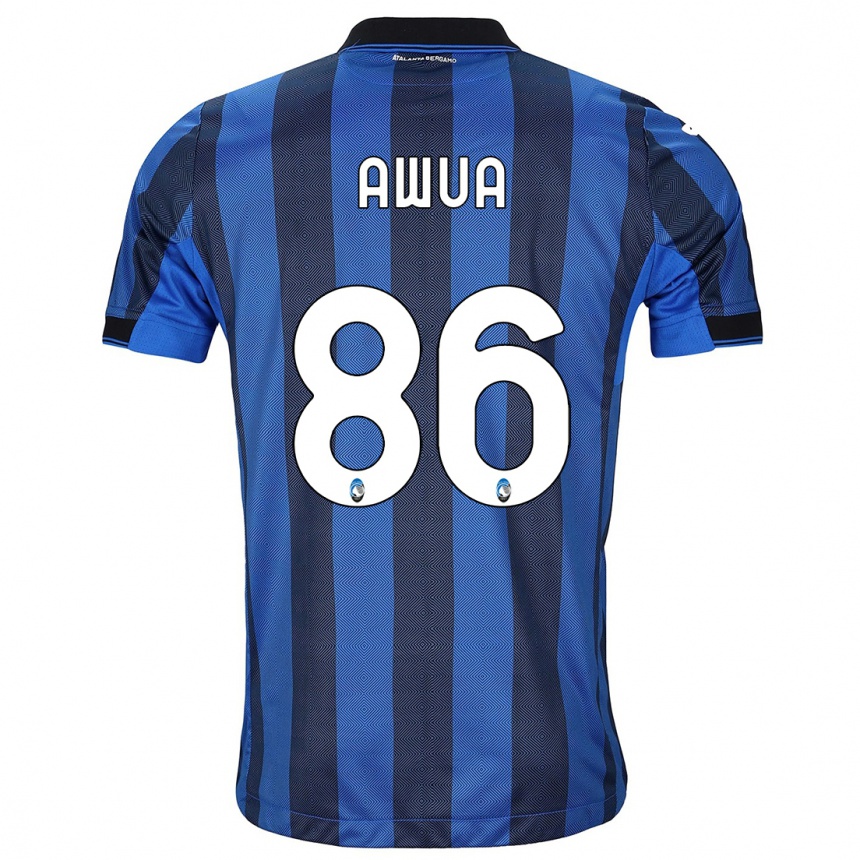 Kids Football Theophilus Awua #86 Black Blue Home Jersey 2023/24 T-Shirt Canada