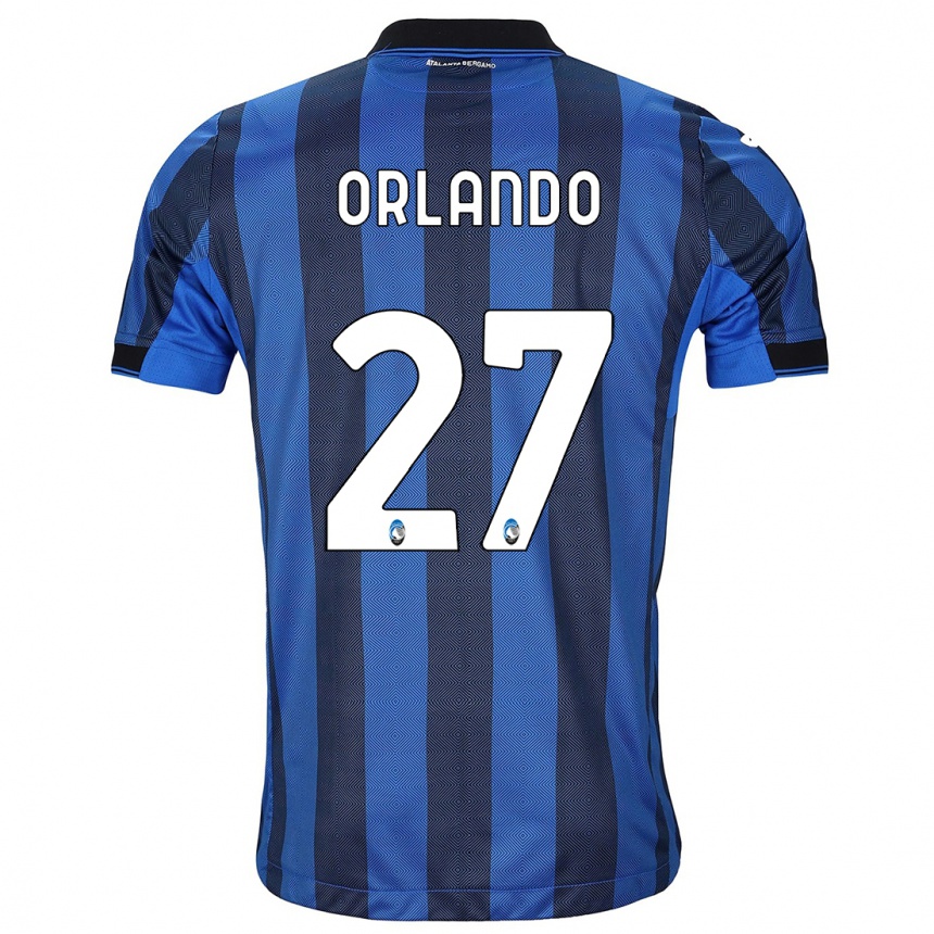 Enfant Football Maillot Daniele Orlando #27 Noir Bleu Tenues Domicile 2023/24 Canada