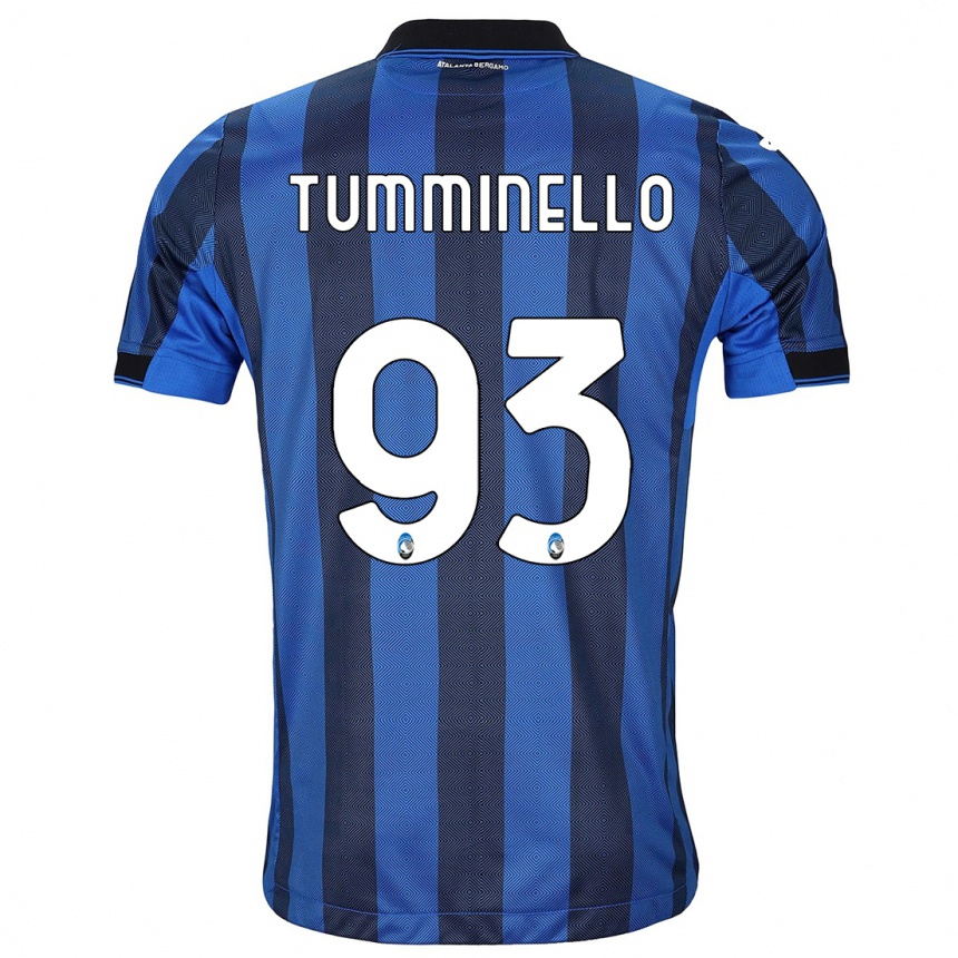 Kids Football Marco Tumminello #93 Black Blue Home Jersey 2023/24 T-Shirt Canada