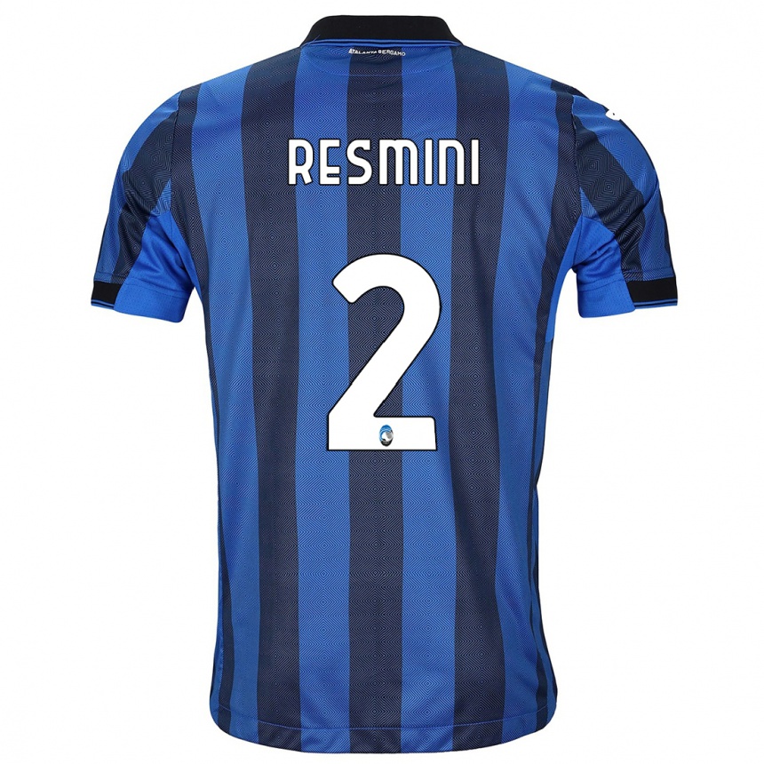 Kids Football Martina Resmini #2 Black Blue Home Jersey 2023/24 T-Shirt Canada