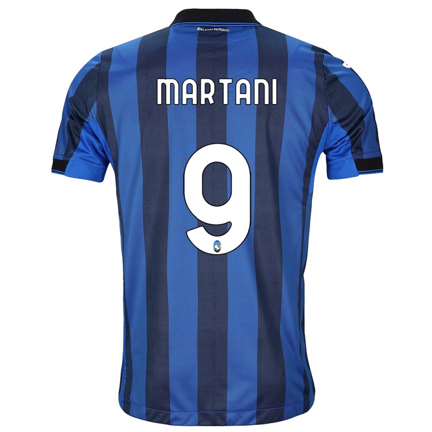 Kids Football Alice Martani #9 Black Blue Home Jersey 2023/24 T-Shirt Canada