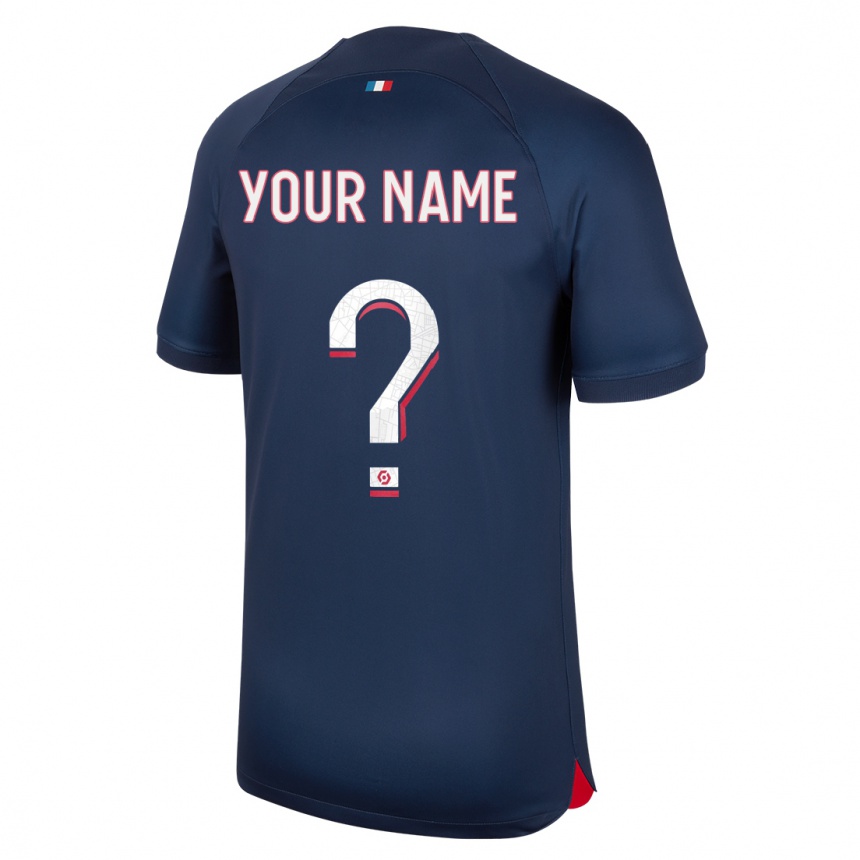 Kids  Your Name #0 Blue Red Home Jersey 2023/24 T-Shirt Canada