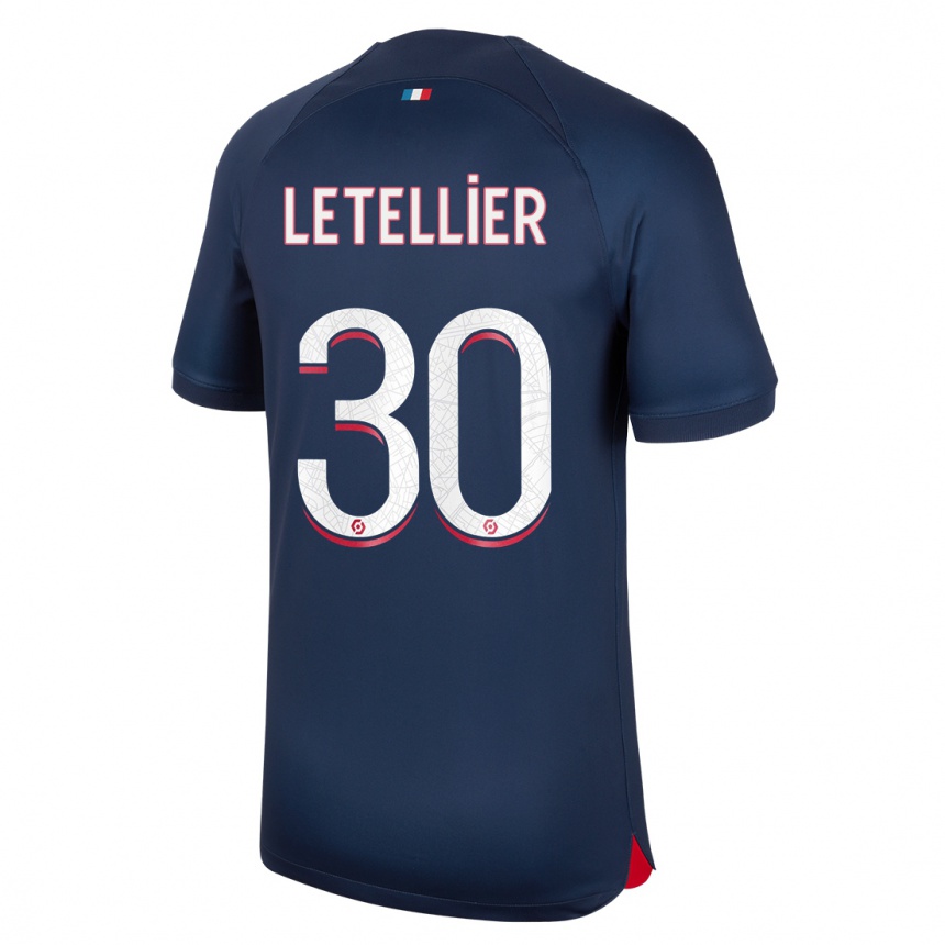 Kids Alexandre Letellier #30 Blue Red Home Jersey 2023/24 T-Shirt Canada