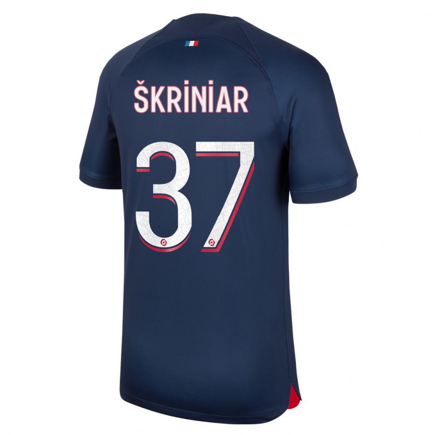 Kids Milan Skriniar #37 Blue Red Home Jersey 2023/24 T-Shirt Canada