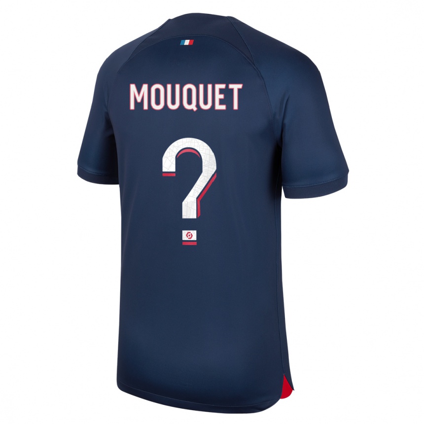 Enfant Football Maillot Louis Mouquet #0 Bleu Rouge Tenues Domicile 2023/24 Canada