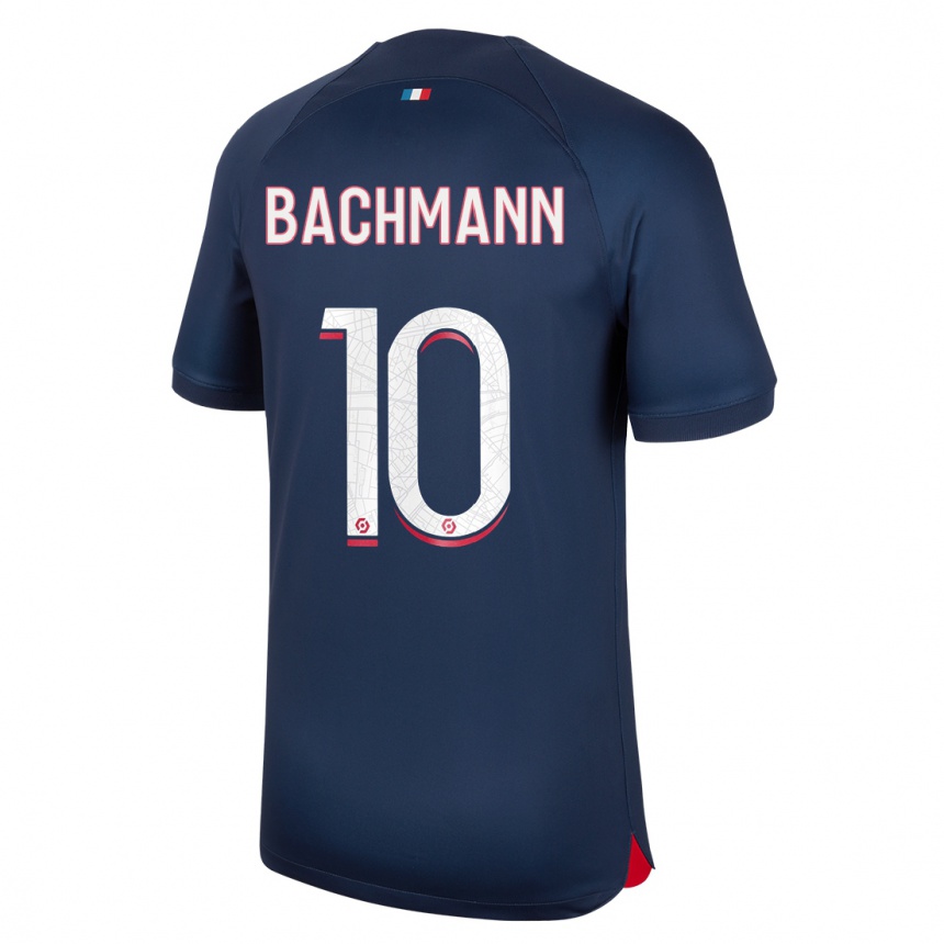 Enfant Football Maillot Ramona Bachmann #10 Bleu Rouge Tenues Domicile 2023/24 Canada