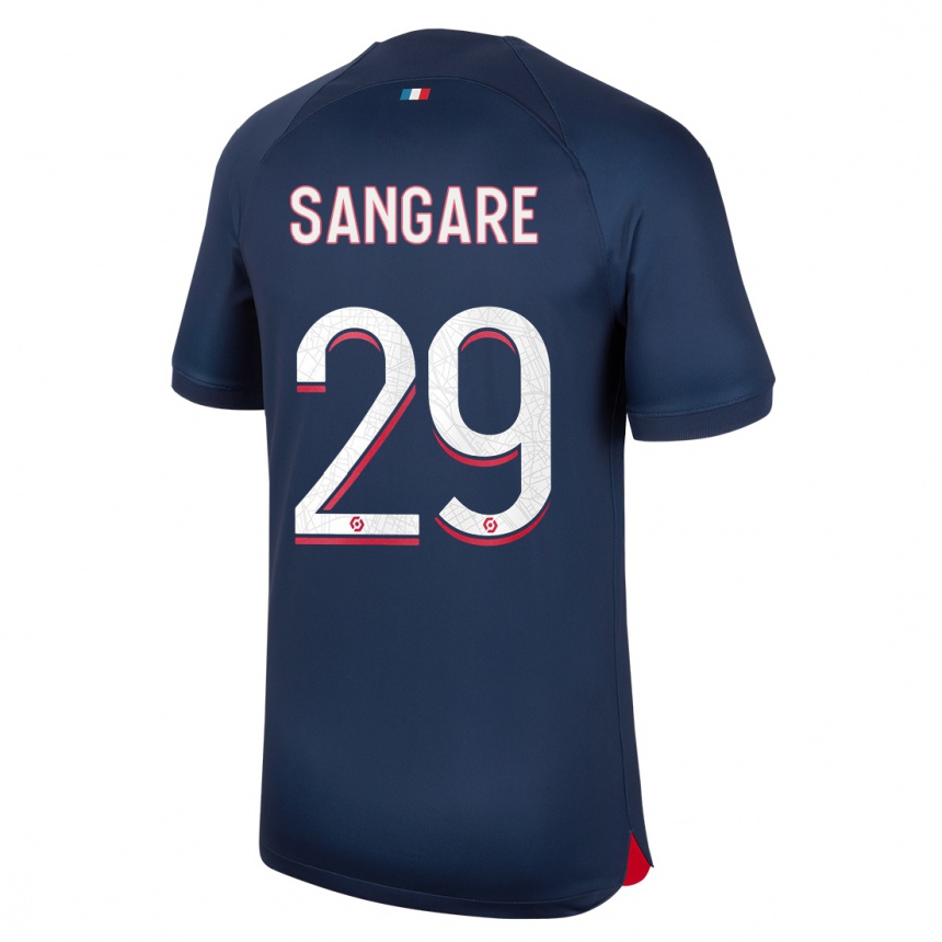 Enfant Football Maillot Hawa Sangare #29 Bleu Rouge Tenues Domicile 2023/24 Canada