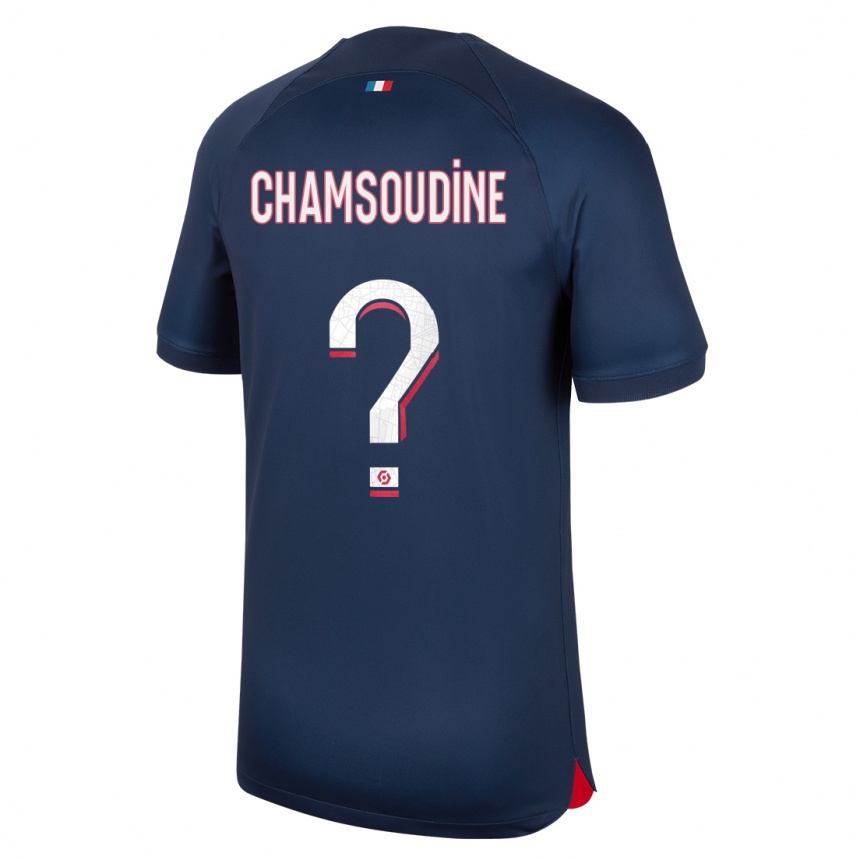 Kids Hanna'a Chamsoudine #0 Blue Red Home Jersey 2023/24 T-Shirt Canada