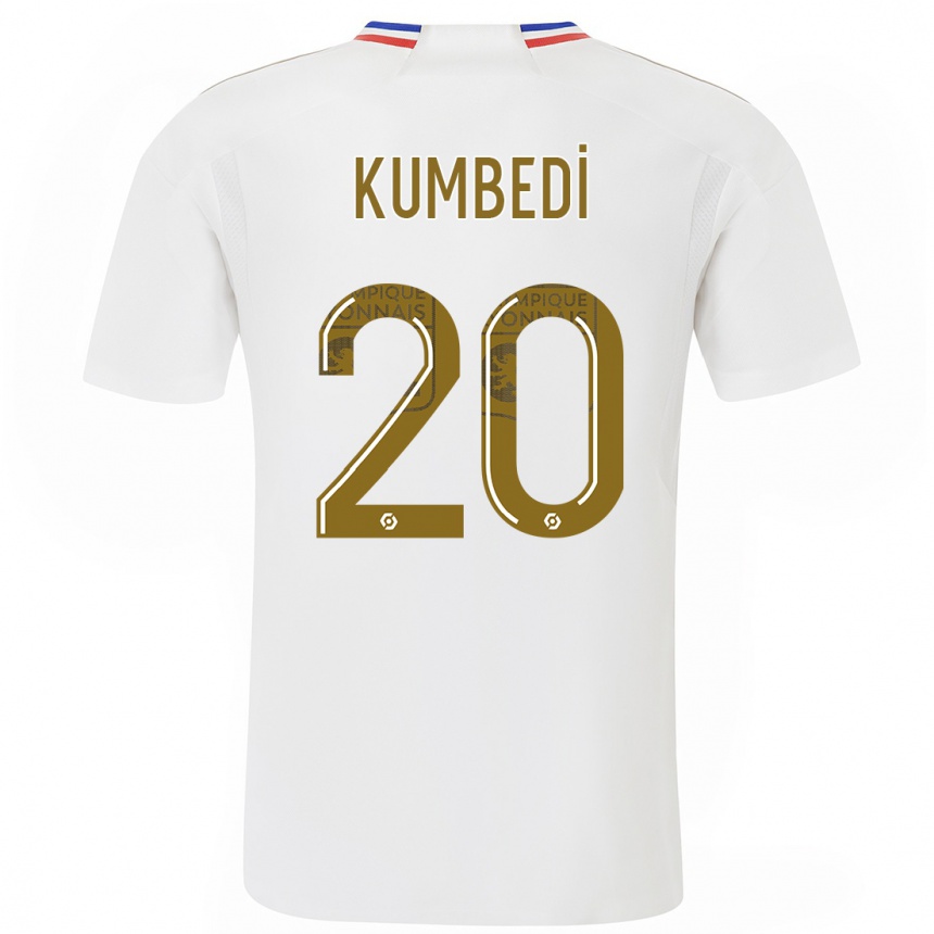 Kids  Saël Kumbedi #20 White Home Jersey 2023/24 T-Shirt Canada