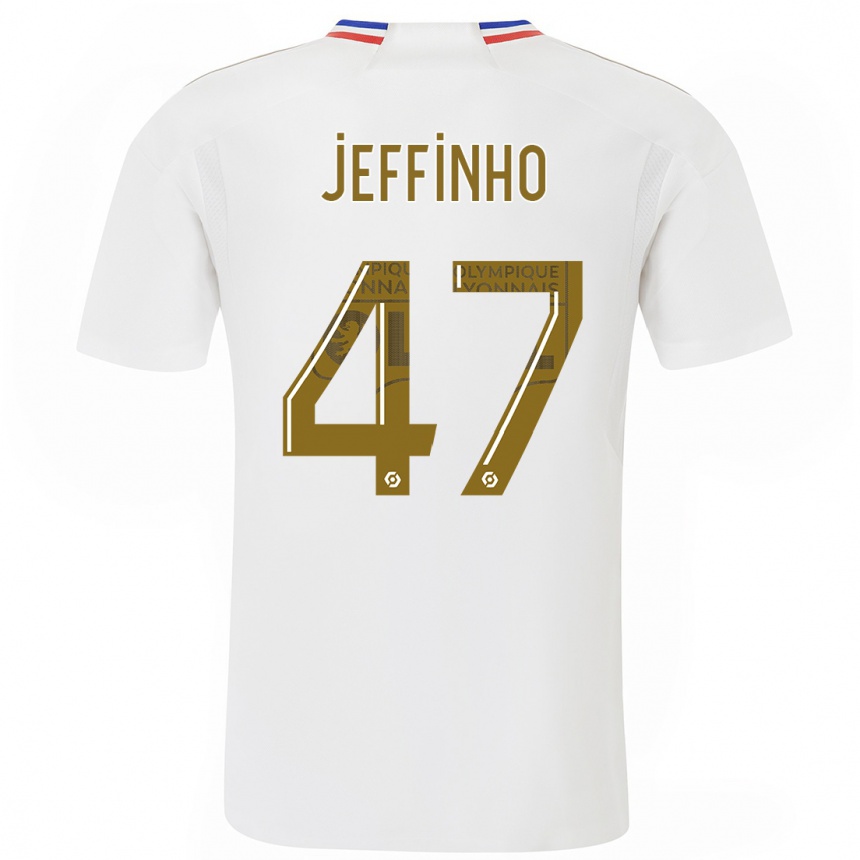 Kids  Jeffinho #47 White Home Jersey 2023/24 T-Shirt Canada