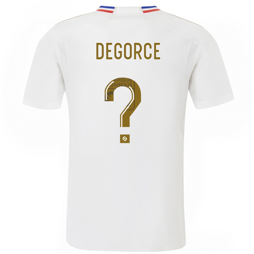 Kids Gwendal Degorce #0 White Home Jersey 2023/24 T-Shirt Canada