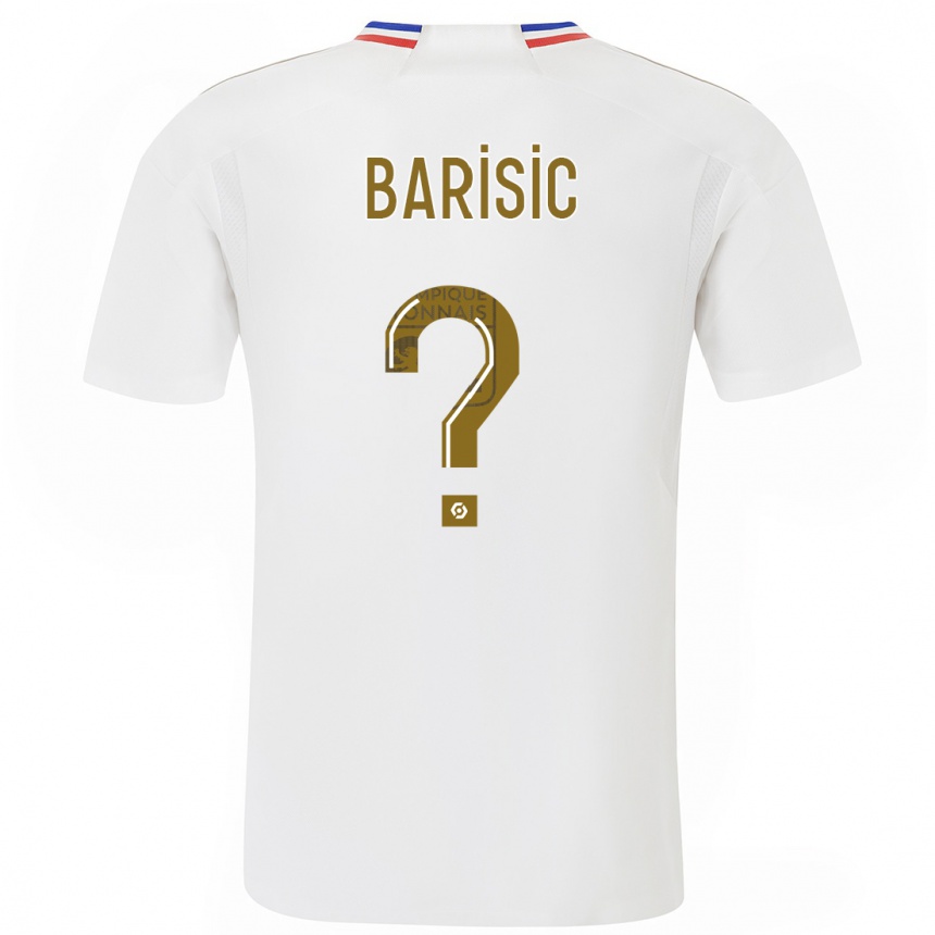 Kids  Teo Barisic #0 White Home Jersey 2023/24 T-Shirt Canada