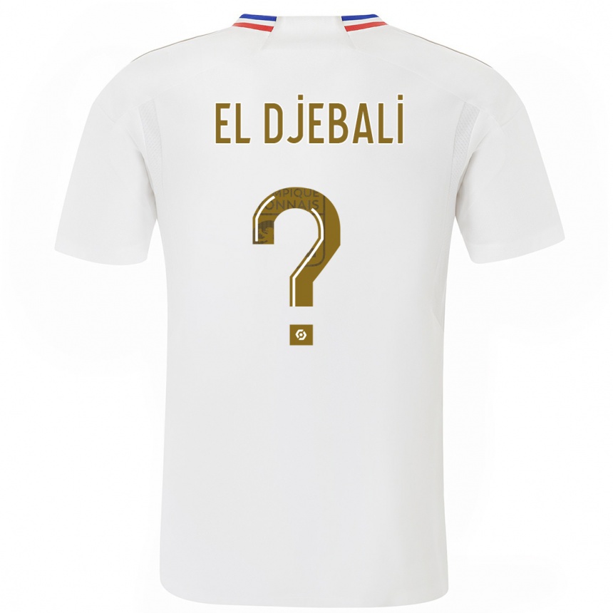 Kids  Chaim El Djebali #0 White Home Jersey 2023/24 T-Shirt Canada