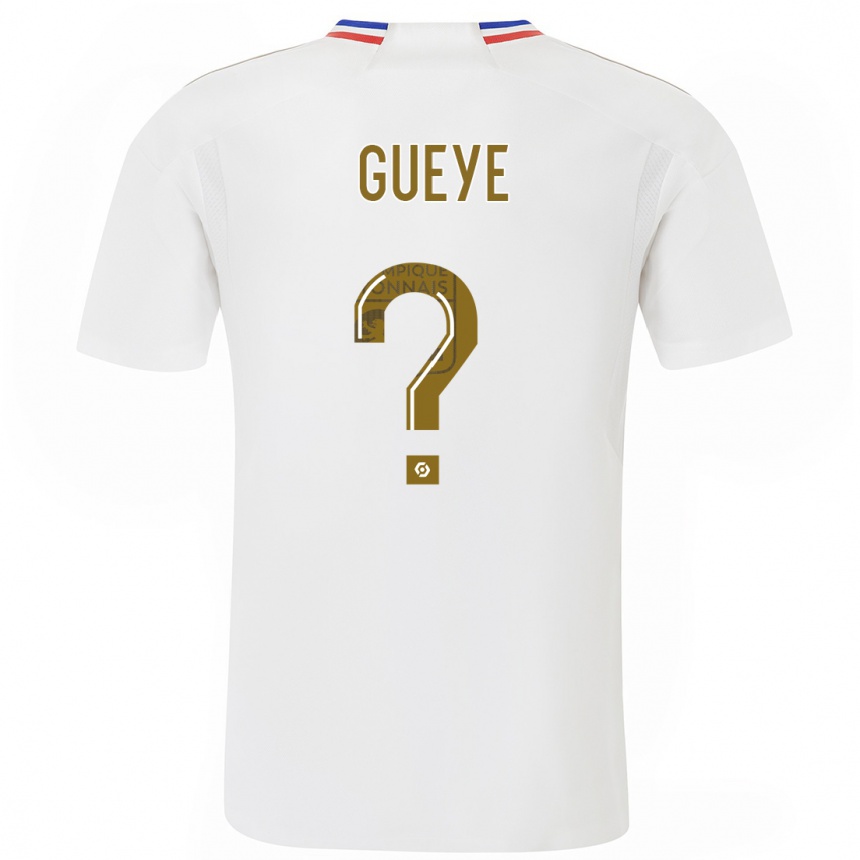 Kids  Thiema Gueye #0 White Home Jersey 2023/24 T-Shirt Canada