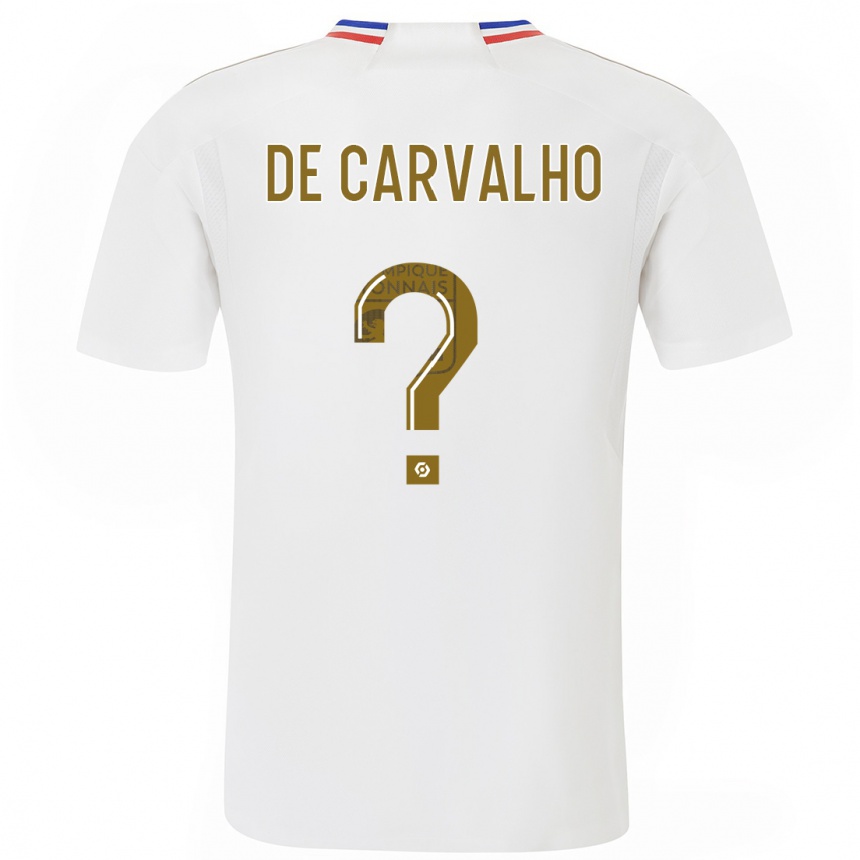 Kids  Mathys De Carvalho #0 White Home Jersey 2023/24 T-Shirt Canada