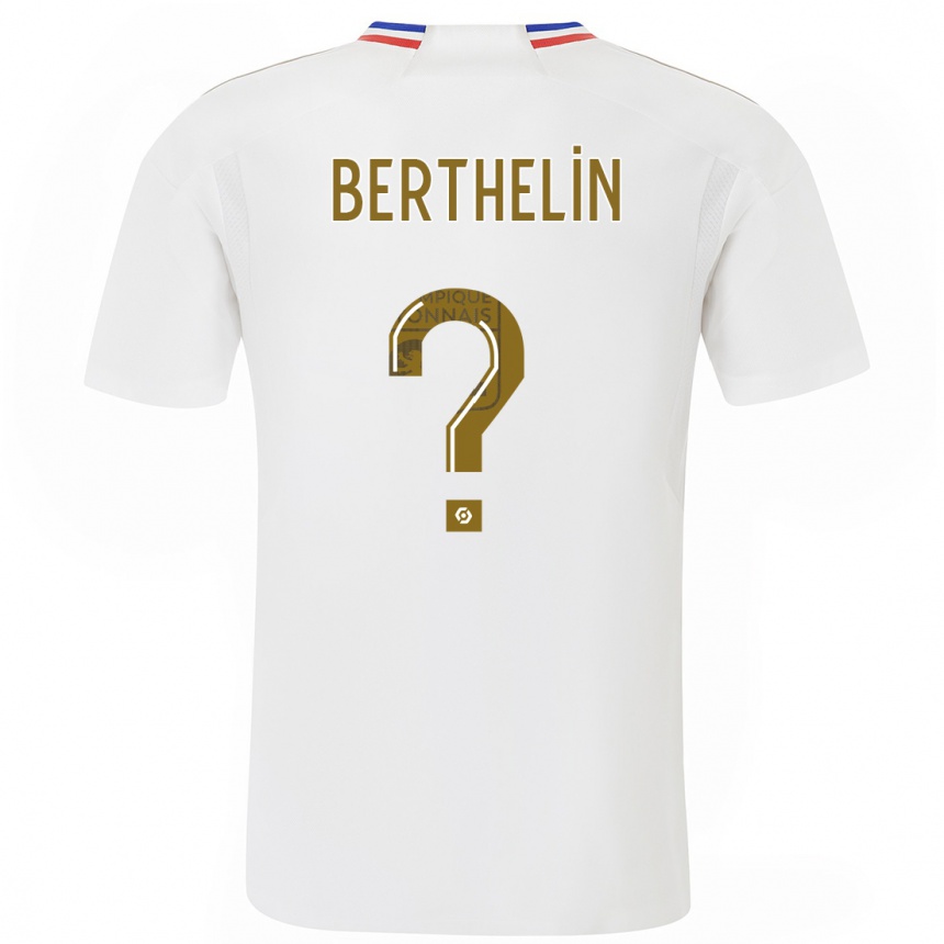 Kids  Romain Berthelin #0 White Home Jersey 2023/24 T-Shirt Canada