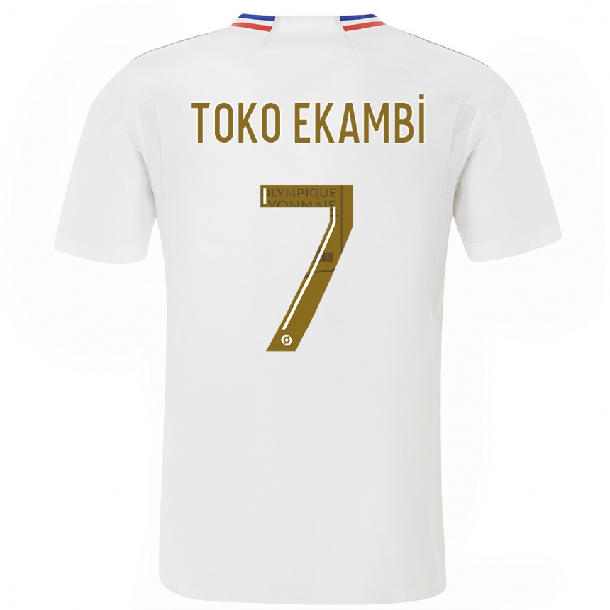 Kids  Karl Toko Ekambi #7 White Home Jersey 2023/24 T-Shirt Canada