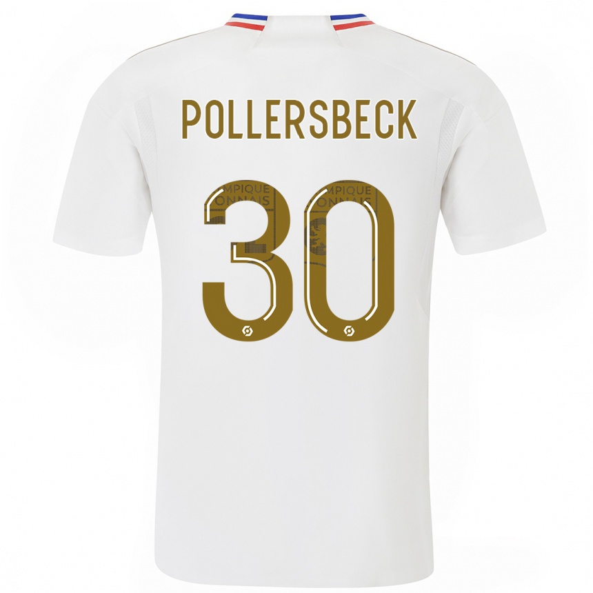 Kids Julian Pollersbeck #30 White Home Jersey 2023/24 T-Shirt Canada