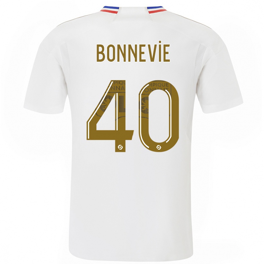 Kids Kayne Bonnevie #40 White Home Jersey 2023/24 T-Shirt Canada