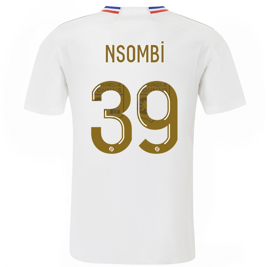 Kids Gael Nsombi #39 White Home Jersey 2023/24 T-Shirt Canada