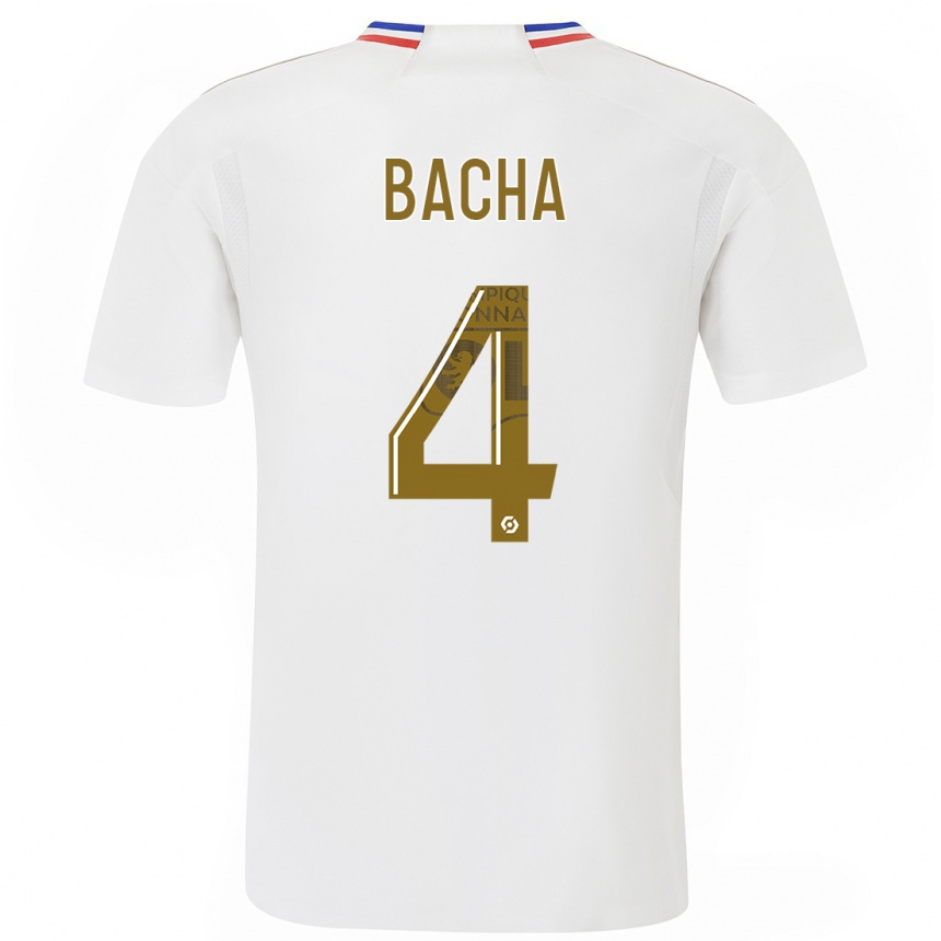 Kids  Selma Bacha #4 White Home Jersey 2023/24 T-Shirt Canada