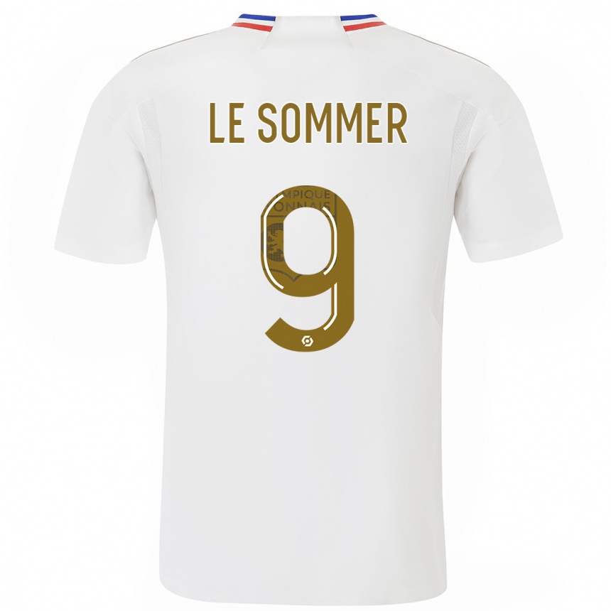 Kids Eugenie Le Sommer #9 White Home Jersey 2023/24 T-Shirt Canada