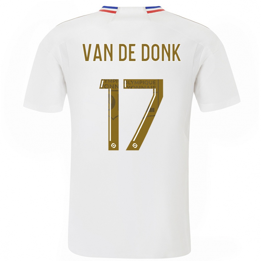 Kids  Danielle Van De Donk #17 White Home Jersey 2023/24 T-Shirt Canada