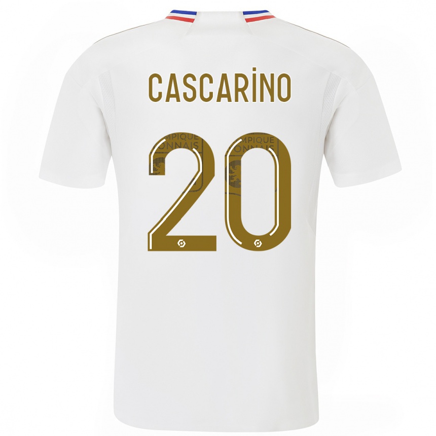 Kids Delphine Cascarino #20 White Home Jersey 2023/24 T-Shirt Canada