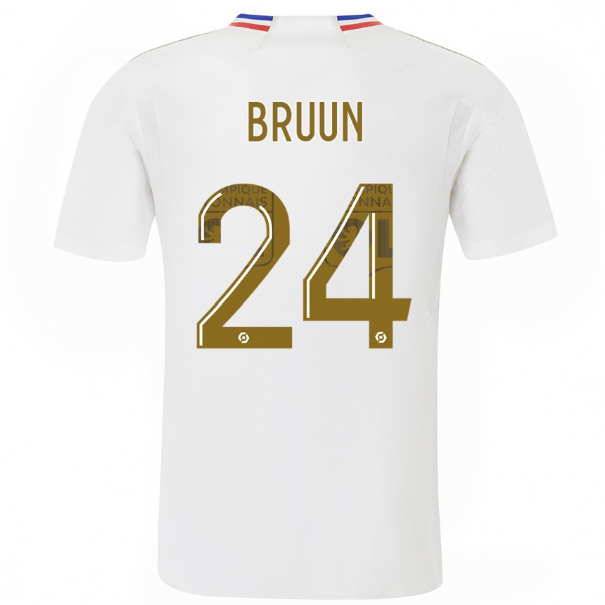 Kids  Signe Bruun #24 White Home Jersey 2023/24 T-Shirt Canada