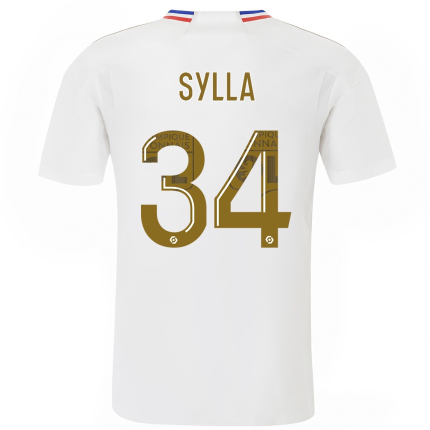 Kids  Kysha Sylla #34 White Home Jersey 2023/24 T-Shirt Canada