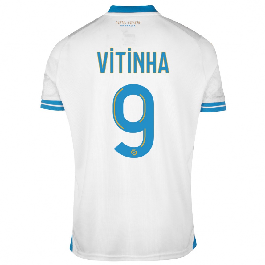 Kids  Vitinha #9 White Home Jersey 2023/24 T-Shirt Canada