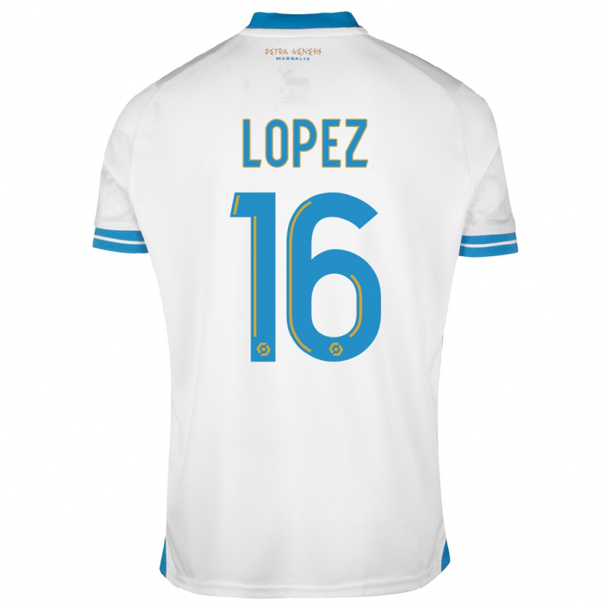 Kids  Pau Lopez #16 White Home Jersey 2023/24 T-Shirt Canada