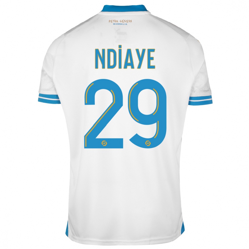 Kids  Iliman Ndiaye #29 White Home Jersey 2023/24 T-Shirt Canada