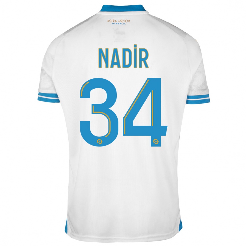 Kids  Bilal Nadir #34 White Home Jersey 2023/24 T-Shirt Canada