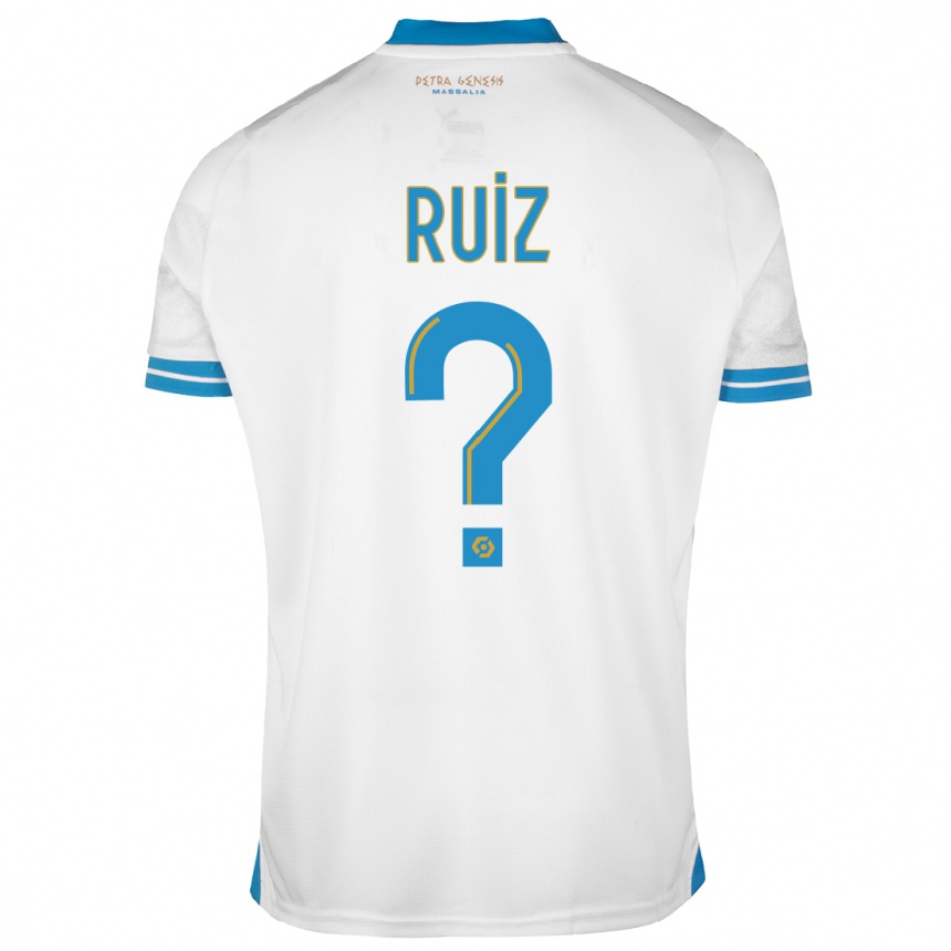 Kids  Pedro Ruiz #0 White Home Jersey 2023/24 T-Shirt Canada