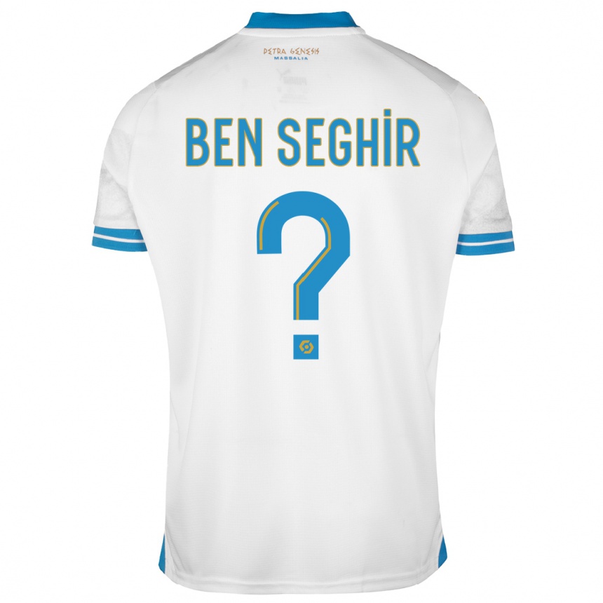 Kids  Salim Ben Seghir #0 White Home Jersey 2023/24 T-Shirt Canada