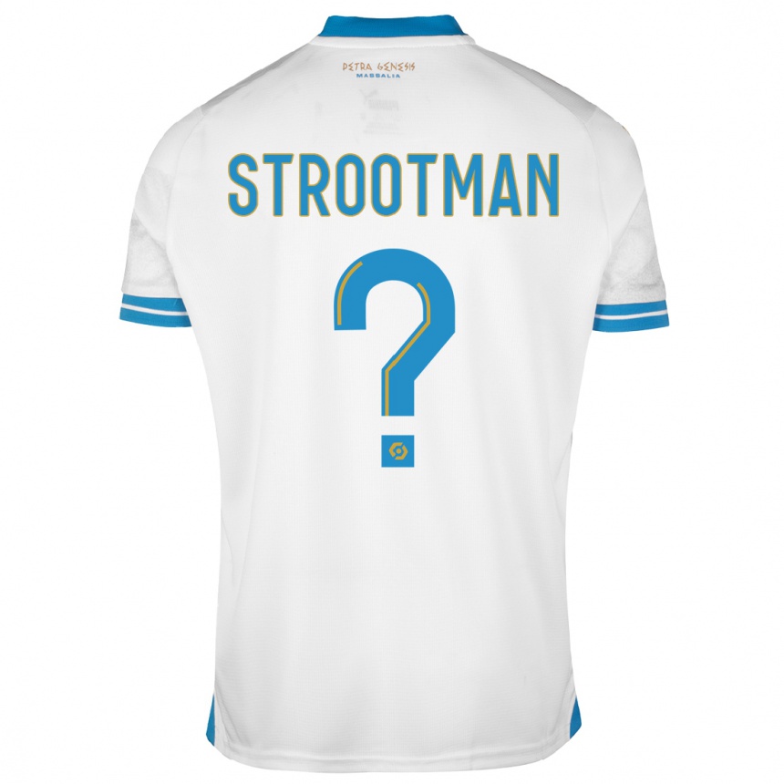 Kids  Kevin Strootman #0 White Home Jersey 2023/24 T-Shirt Canada