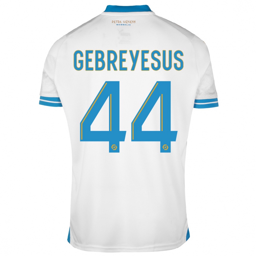 Kids  Esey Gebreyesus #44 White Home Jersey 2023/24 T-Shirt Canada